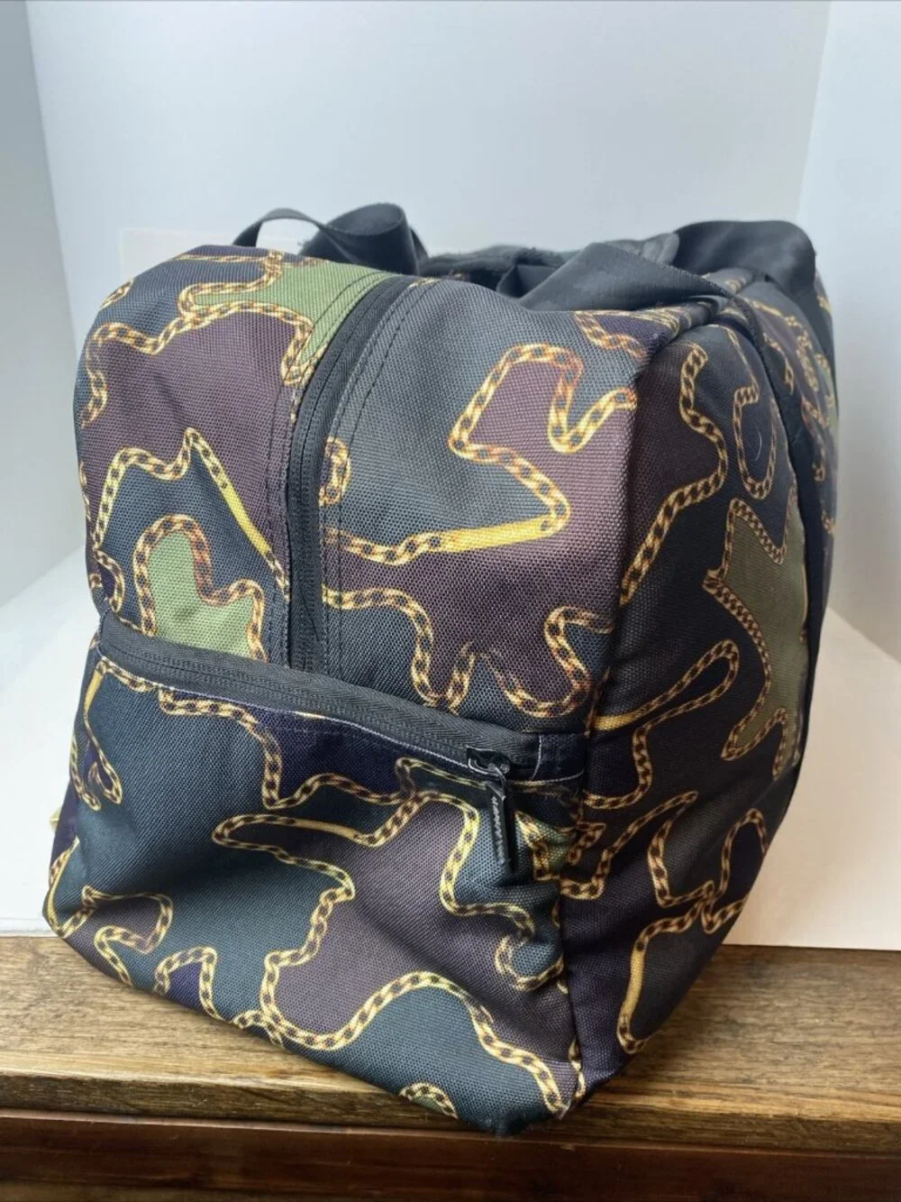 Sprayground Duffle Bag Gold Chain Camo Travel Gym Bag